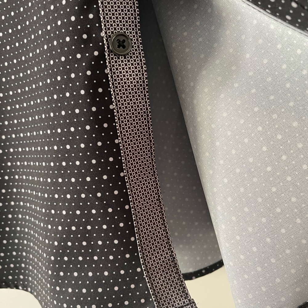 Men's Black Dot Short Sleeve Shirt - Picture 5 of 7